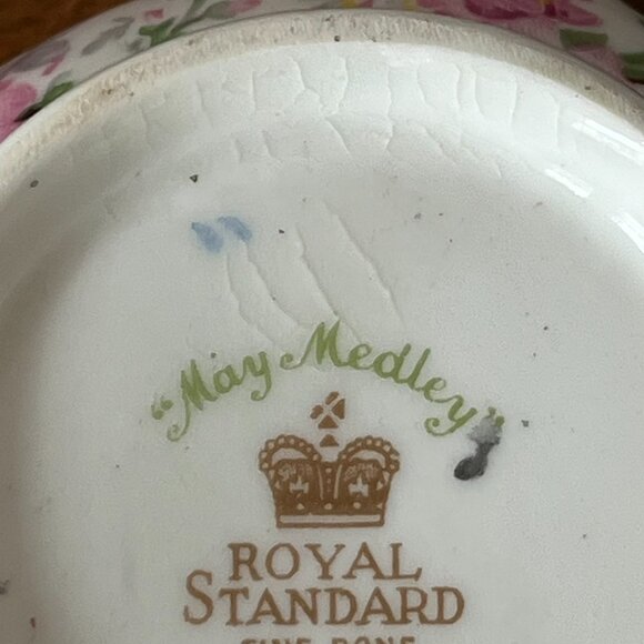 Royal Standard "May Medley" Creamer and Sugar Bowl Set England Bone China Chintz - Picture 14 of 14